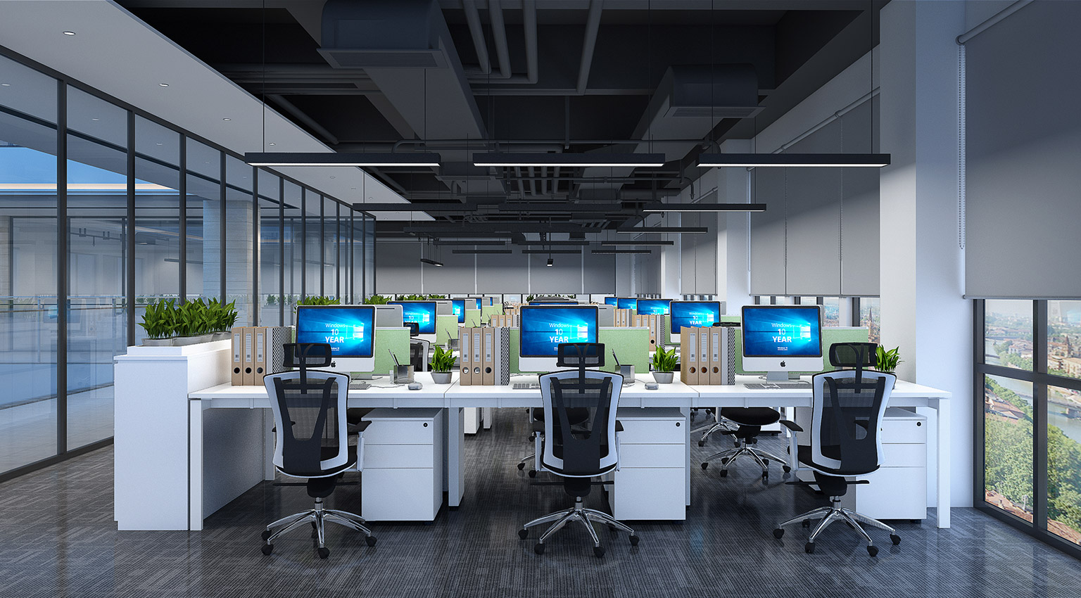 电子厂办公楼装修设计案例3